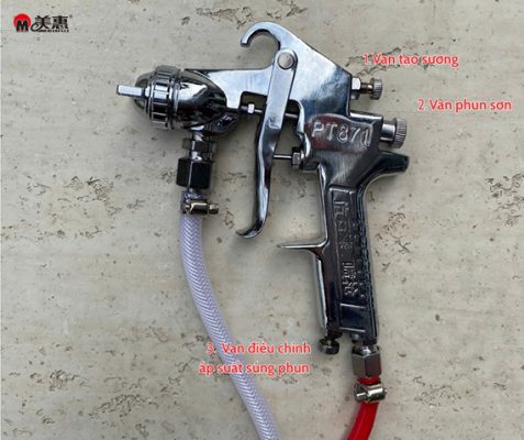 Súng phun thi công sơn đá